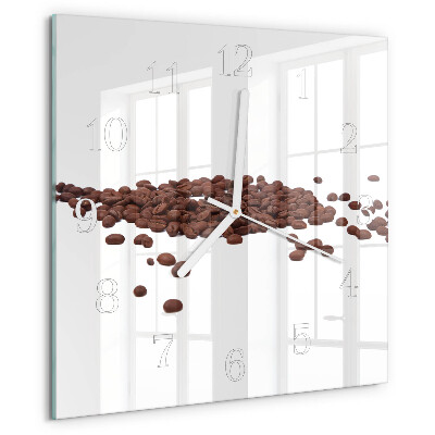 Reloj cuadrado Granos de café