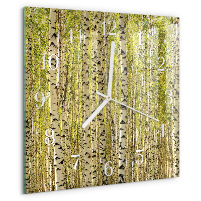 Reloj cuadrado Bosque de abedules