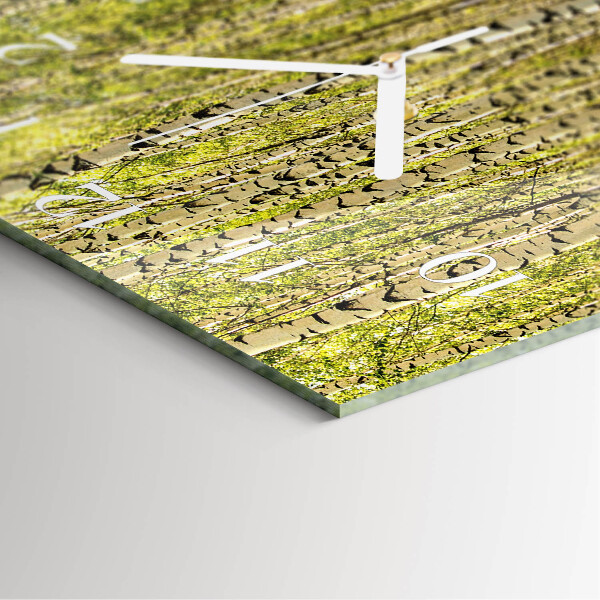 Reloj cuadrado Bosque de abedules