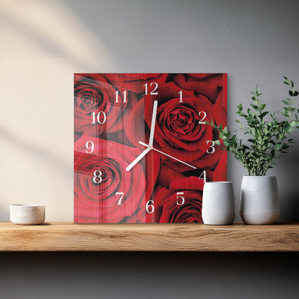 Reloj cuadrado Rosas