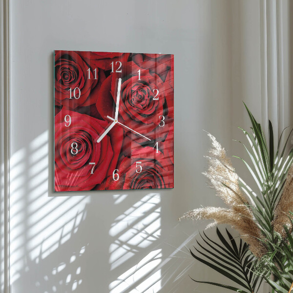 Reloj cuadrado Rosas