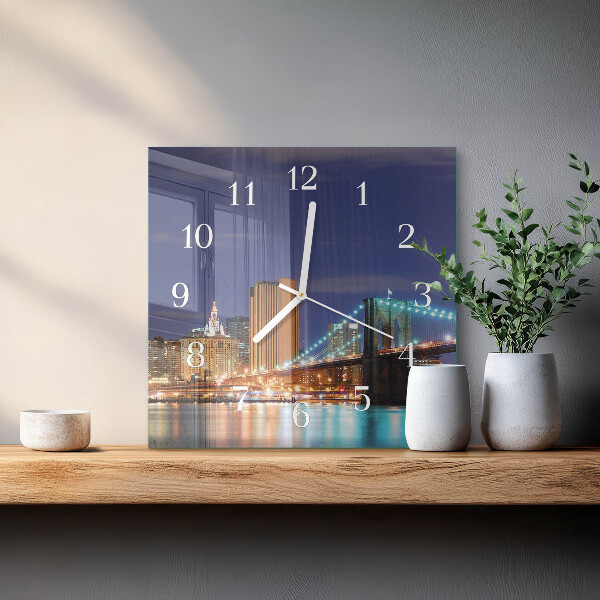 Reloj cuadrado Puente horizontal