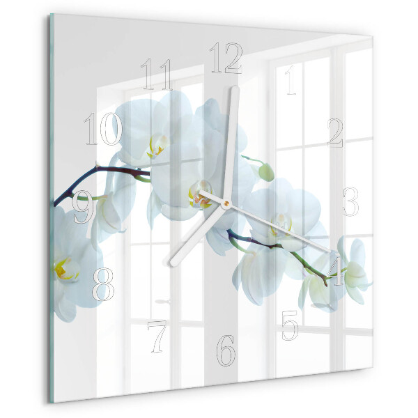 Reloj cuadrado Orquídea