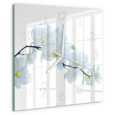 Reloj cuadrado Orquídea