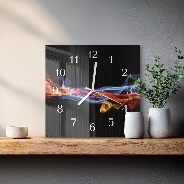 Reloj cuadrado Humo abstracto