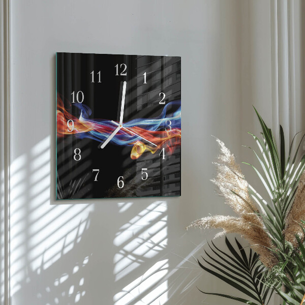 Reloj cuadrado Humo abstracto