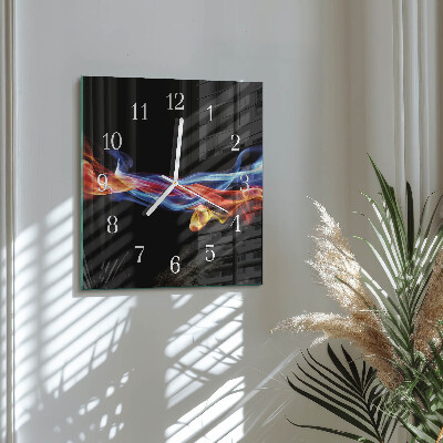 Reloj cuadrado Humo abstracto