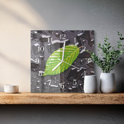 Reloj cuadrado Hoja