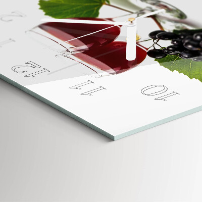 Reloj cuadrado Uvas para vino