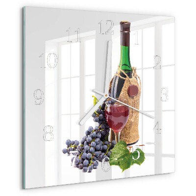 Reloj cuadrado Uvas para vino