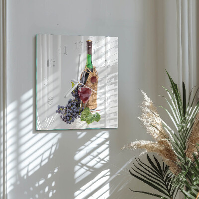 Reloj cuadrado Uvas para vino