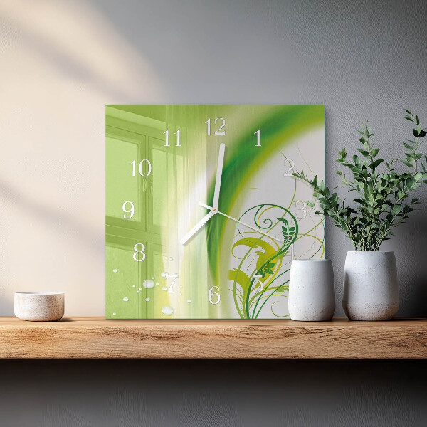 Reloj cuadrado Planta modelo