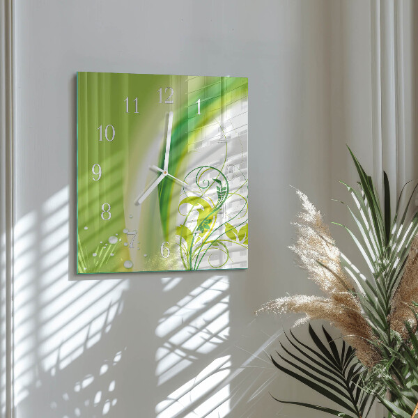 Reloj cuadrado Planta modelo