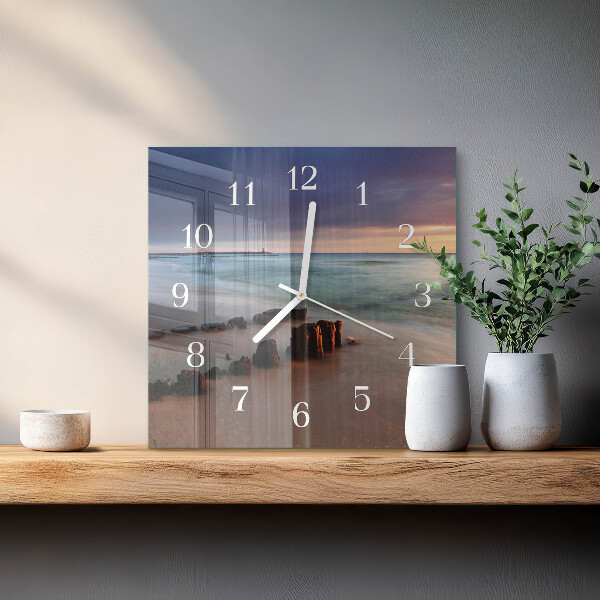 Reloj cuadrado Playa Mar
