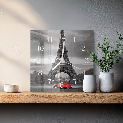 Reloj cuadrado Coche de la Torre Eiffel