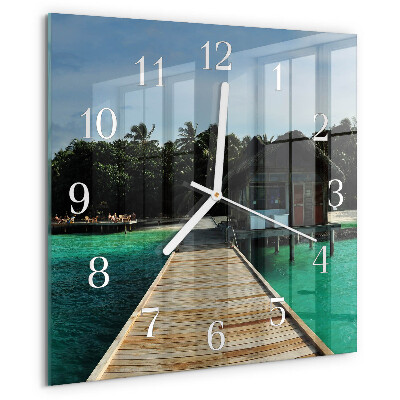 Reloj cuadrado Palmeras marinas