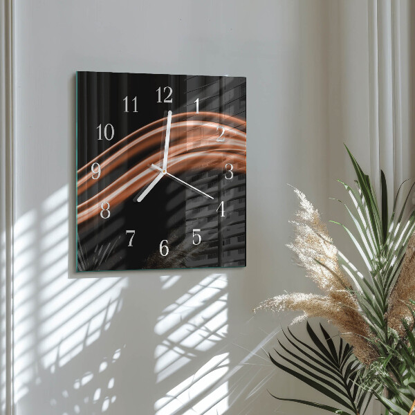 Reloj cuadrado Líneas abstractas