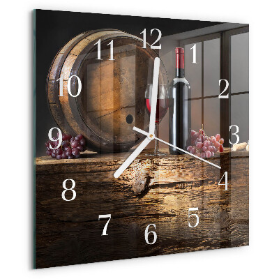 Reloj cuadrado Uvas para vino