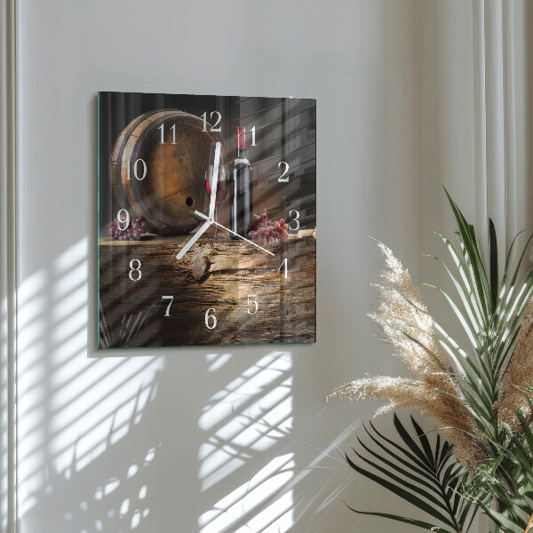 Reloj cuadrado Uvas para vino