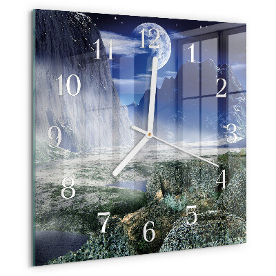Reloj cuadrado Montañas Luna
