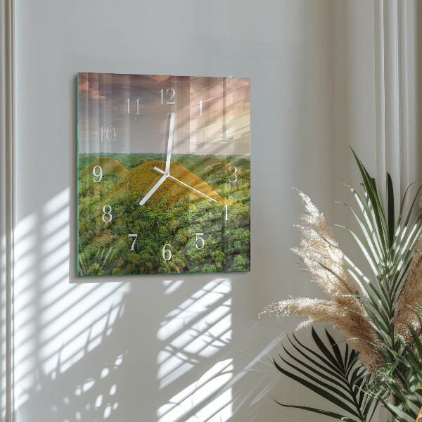 Reloj cuadrado Paisaje