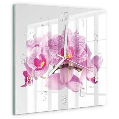 Reloj cuadrado Orquídeas