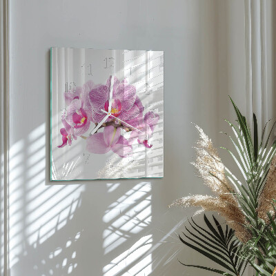 Reloj cuadrado Orquídeas
