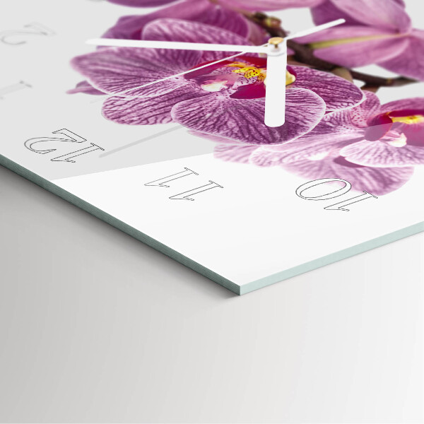Reloj cuadrado Orquídeas