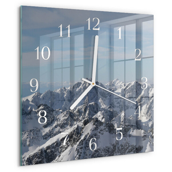 Reloj cuadrado montañas