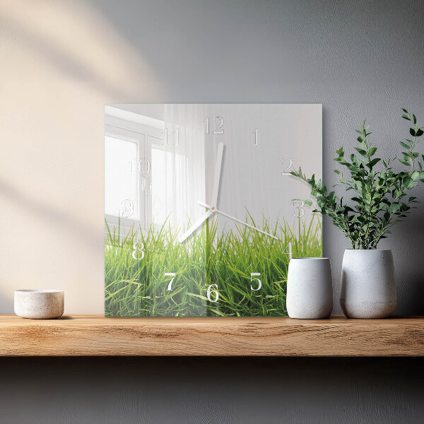 Reloj cuadrado Césped