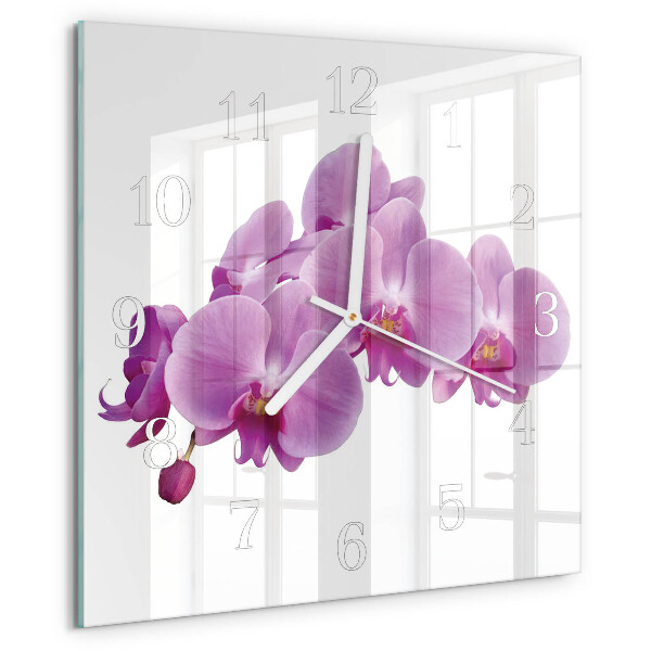 Reloj cuadrado Orquídea