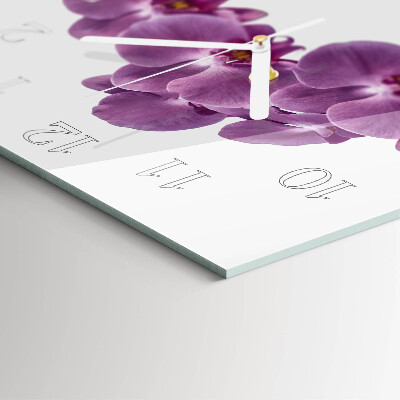 Reloj cuadrado Orquídea