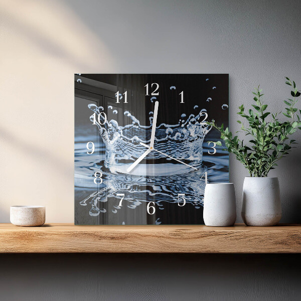 Reloj cuadrado Agua