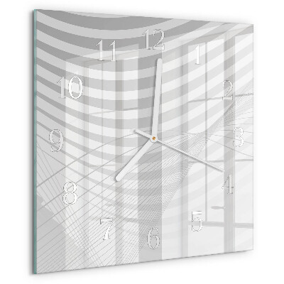 Reloj cuadrado Líneas abstractas