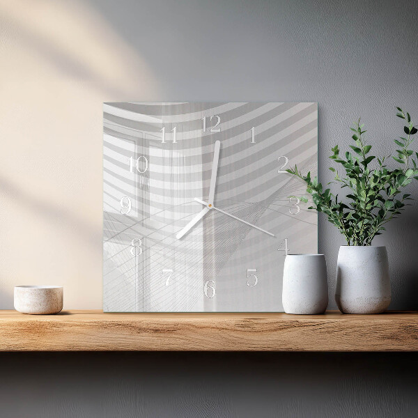 Reloj cuadrado Líneas abstractas