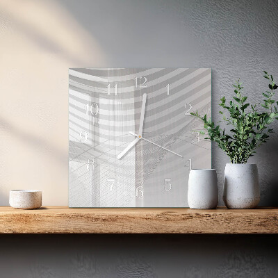 Reloj cuadrado Líneas abstractas
