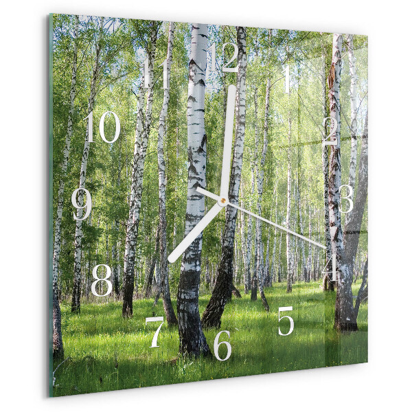 Reloj cuadrado Bosque de abedules