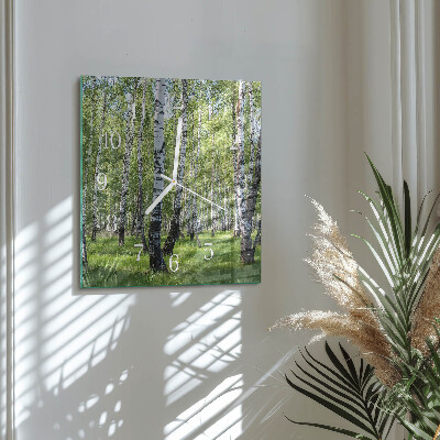 Reloj cuadrado Bosque de abedules
