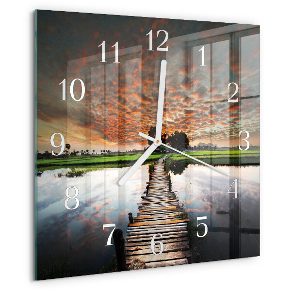 Reloj cuadrado Puente de la pradera