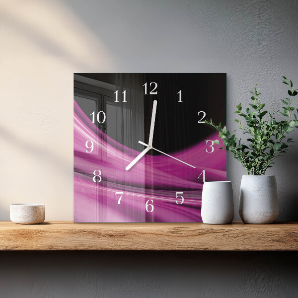 Reloj cuadrado Líneas abstractas
