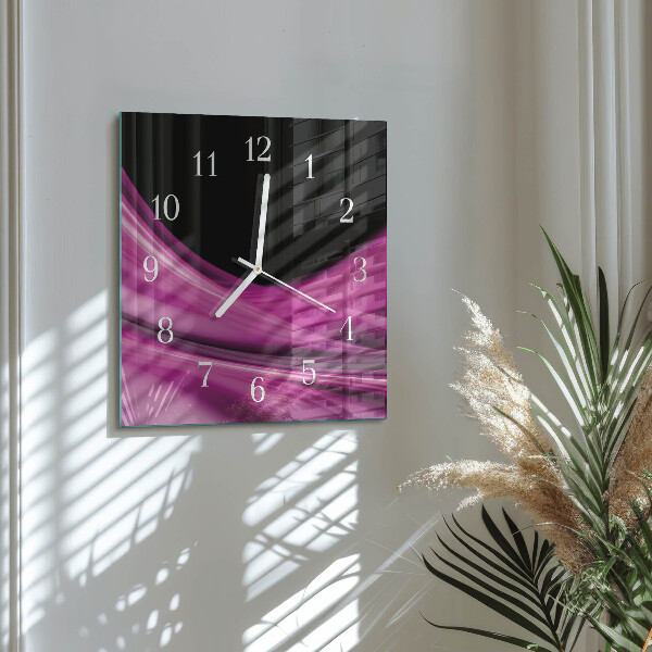 Reloj cuadrado Líneas abstractas