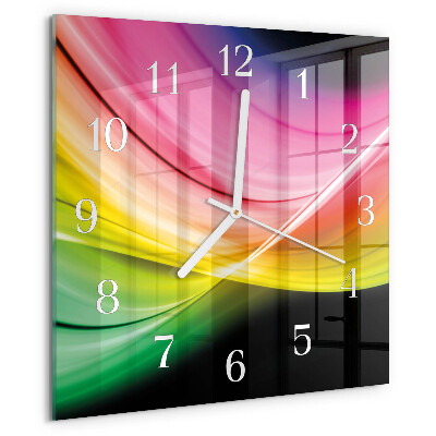 Reloj cuadrado Líneas abstractas