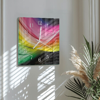 Reloj cuadrado Líneas abstractas