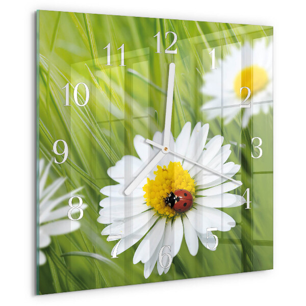 Reloj cuadrado Margaritas