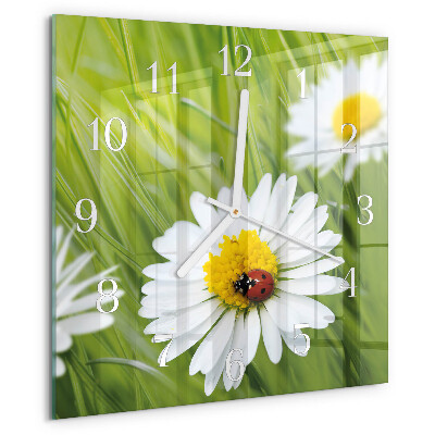 Reloj cuadrado Margaritas