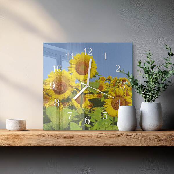 Reloj cuadrado Girasoles