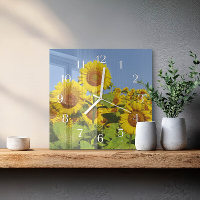 Reloj cuadrado Girasoles