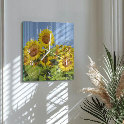 Reloj cuadrado Girasoles