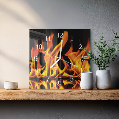Reloj cuadrado Fuego