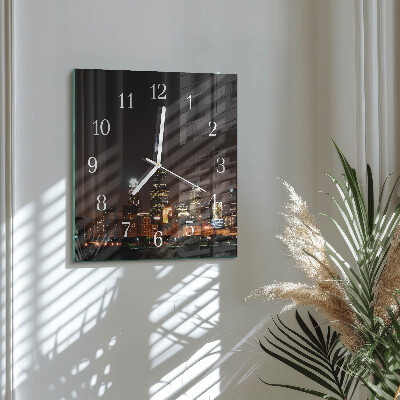 Reloj cuadrado Noche del horizonte